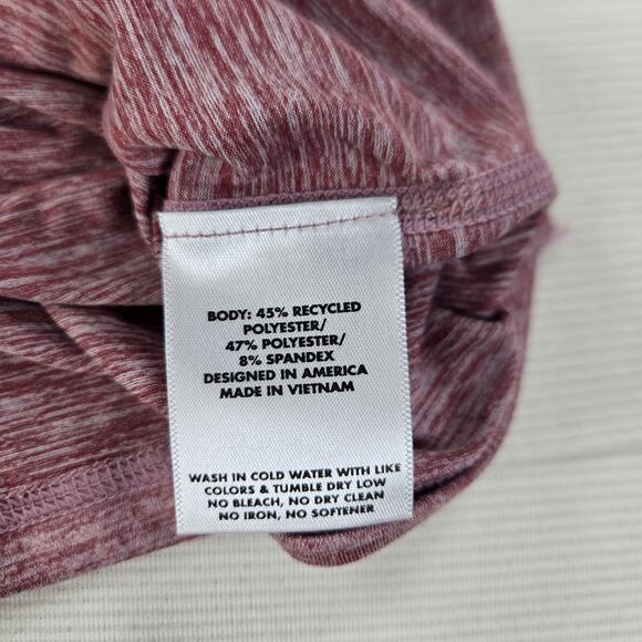 Rhoback Drift Performance Crop Short Sleeve Tee in Heather Red Women's Size XS - Picture 5 of 7